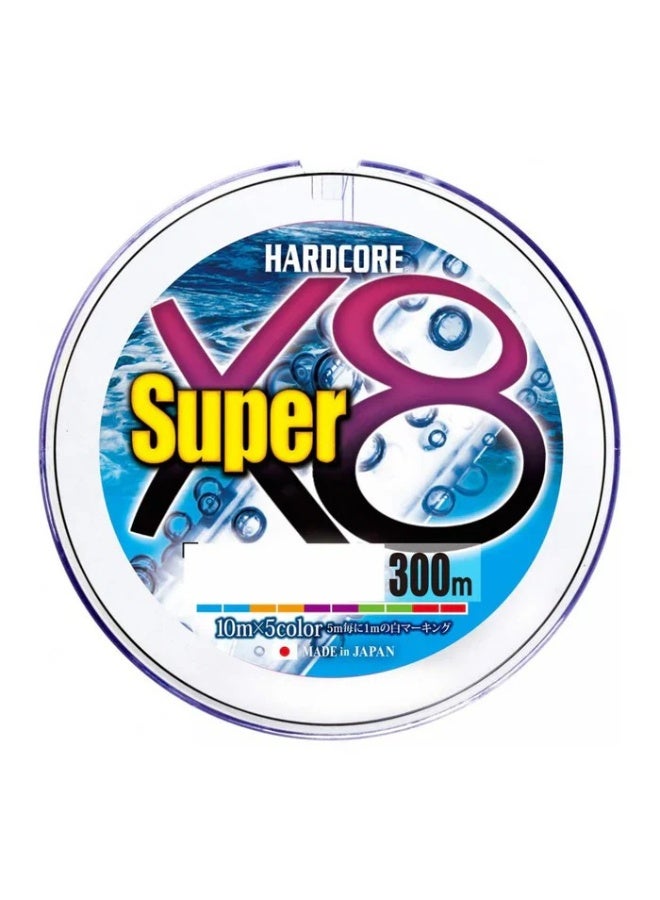 HARDCORE خط صيد مضفر HARDCORE SUPER X8 300M متعدد الألوان - Image 1